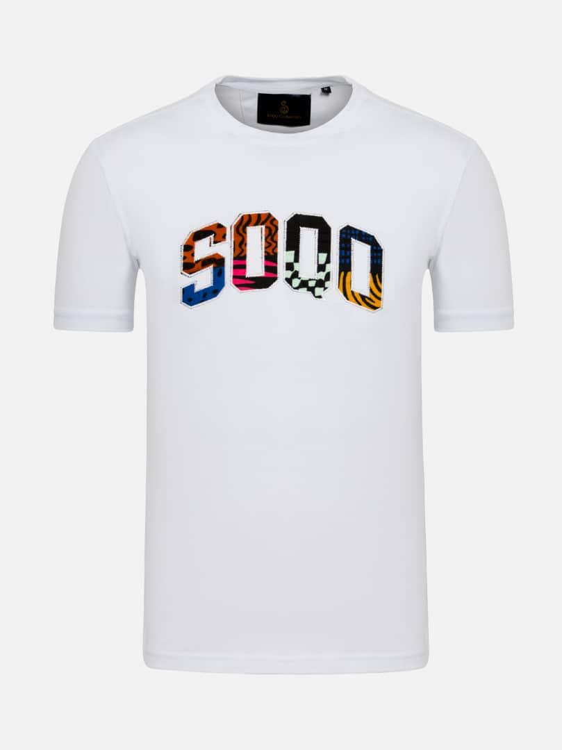 SOQO Graphic T-Shirt – Bold Afro-Caribbean Tee - White