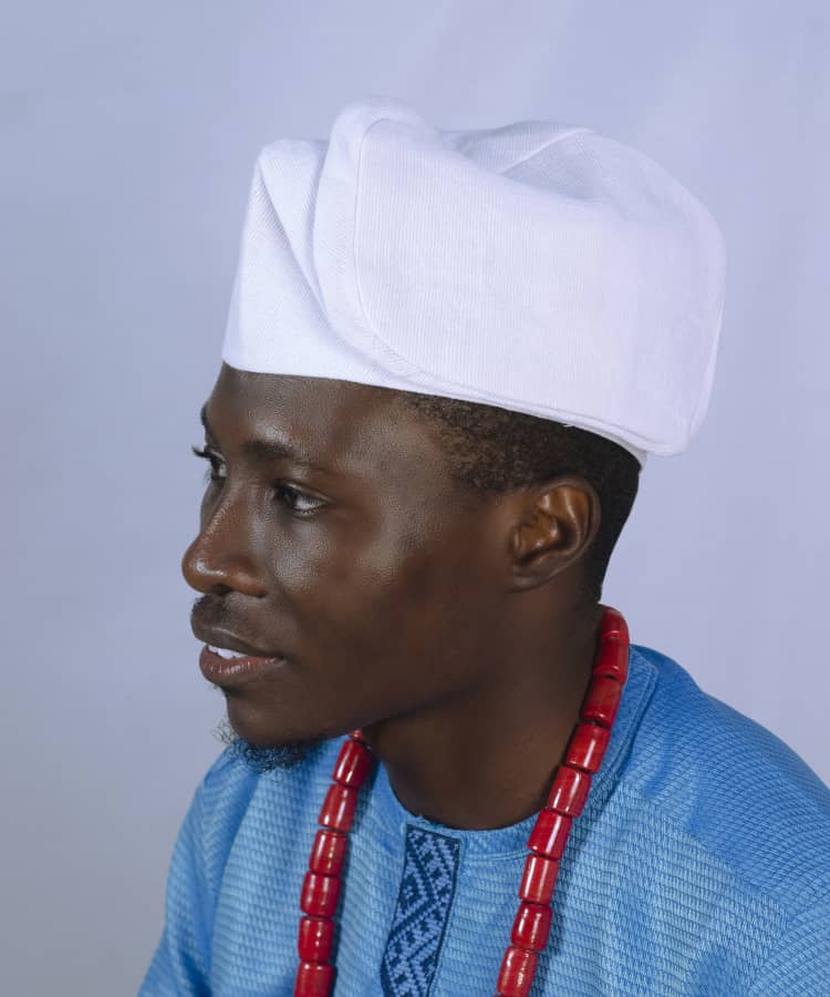 Authentic Traditional Yoruba Asooke Hat for Men