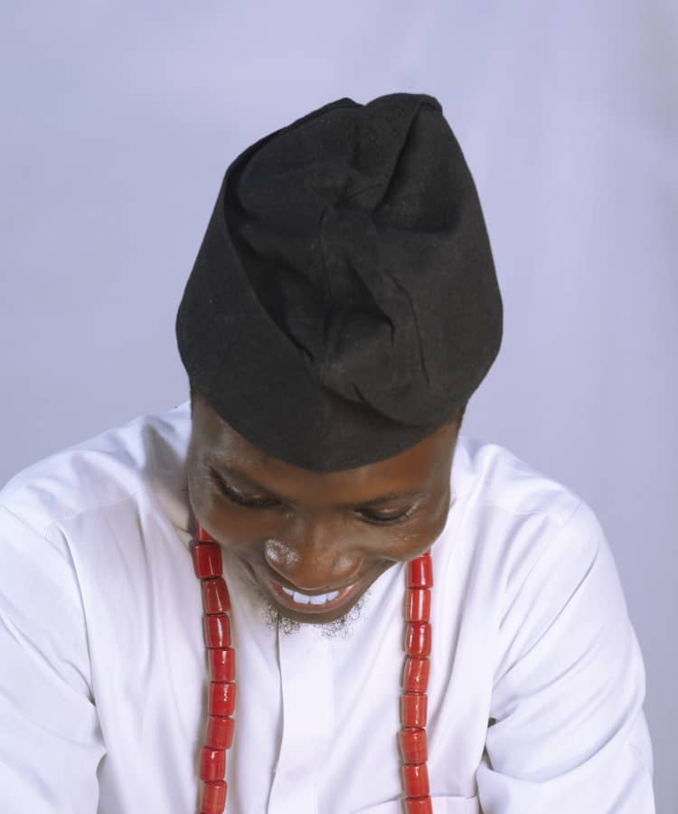 Authentic Traditional Yoruba Asooke Hat for Men