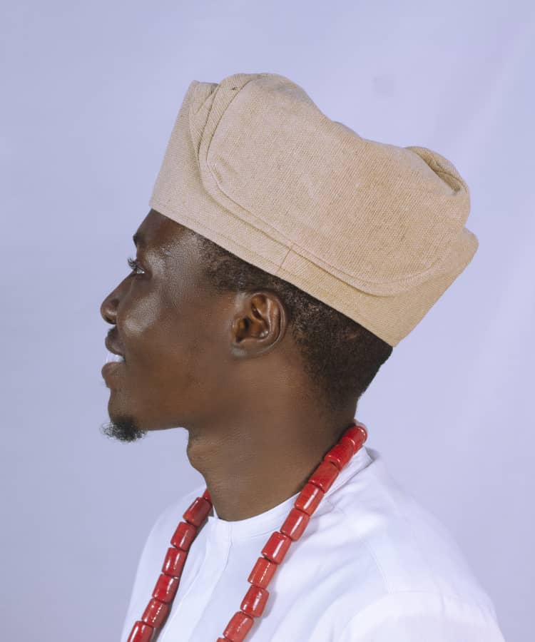 Authentic Traditional Yoruba Asooke Hat for Men
