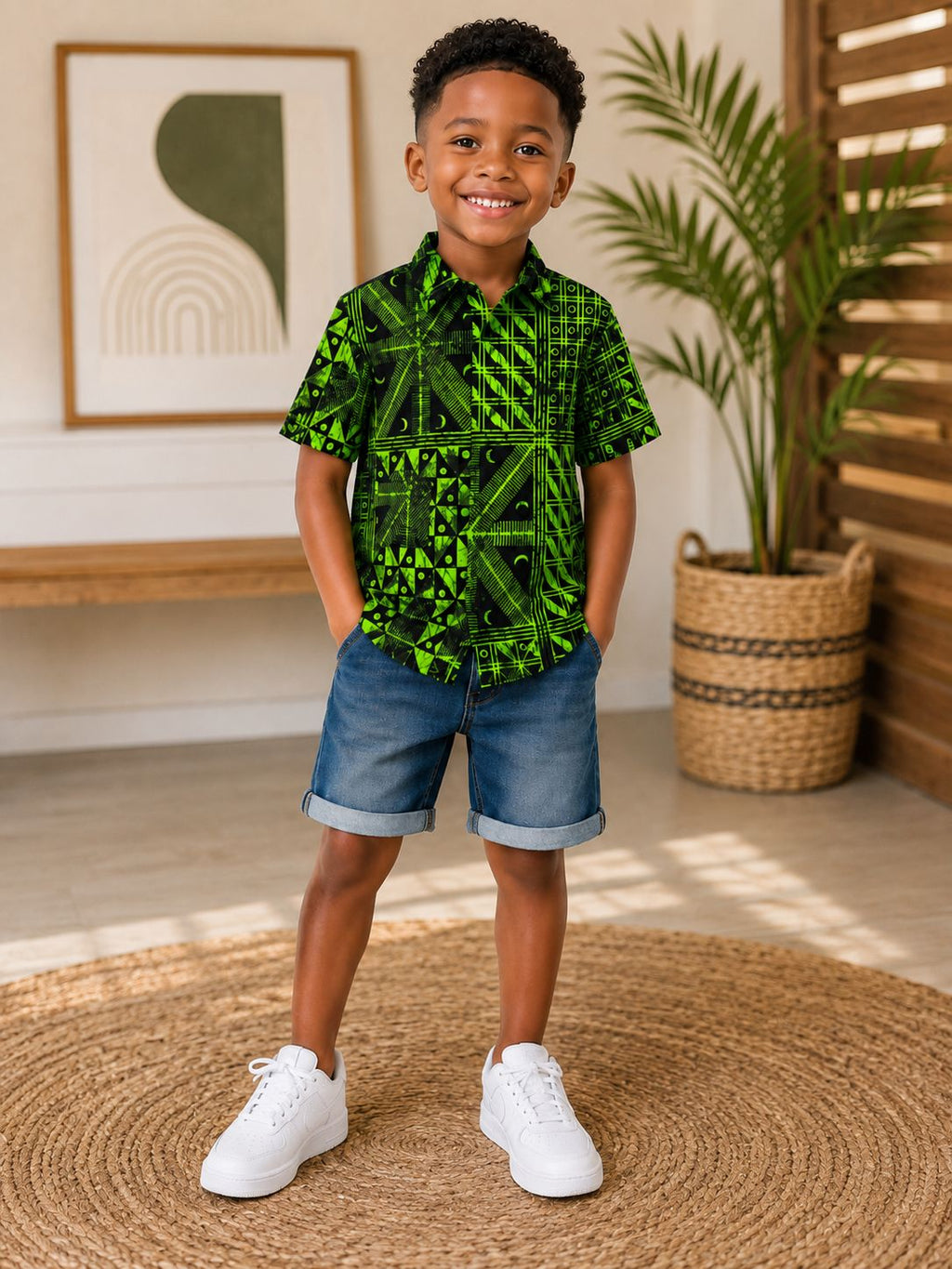 Kids African Print Shirt