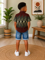 Kids African Print Shirt