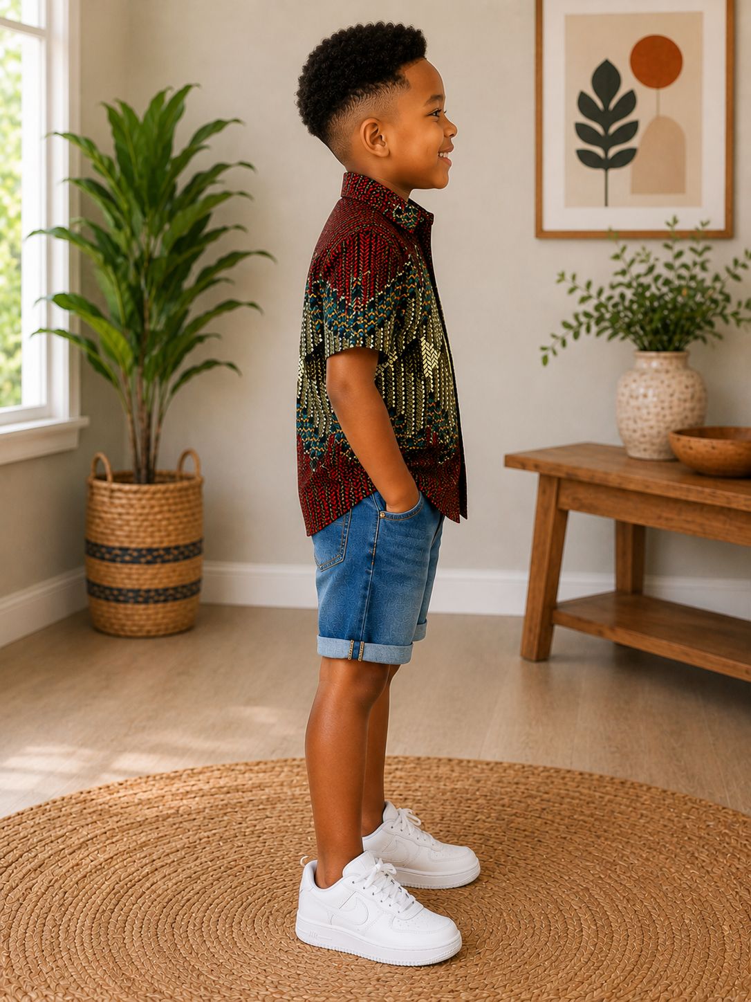 Kids African Print Shirt
