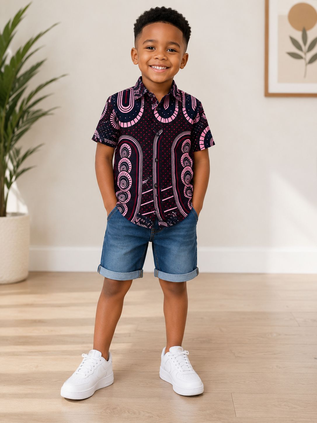 Kids African Print Shirt