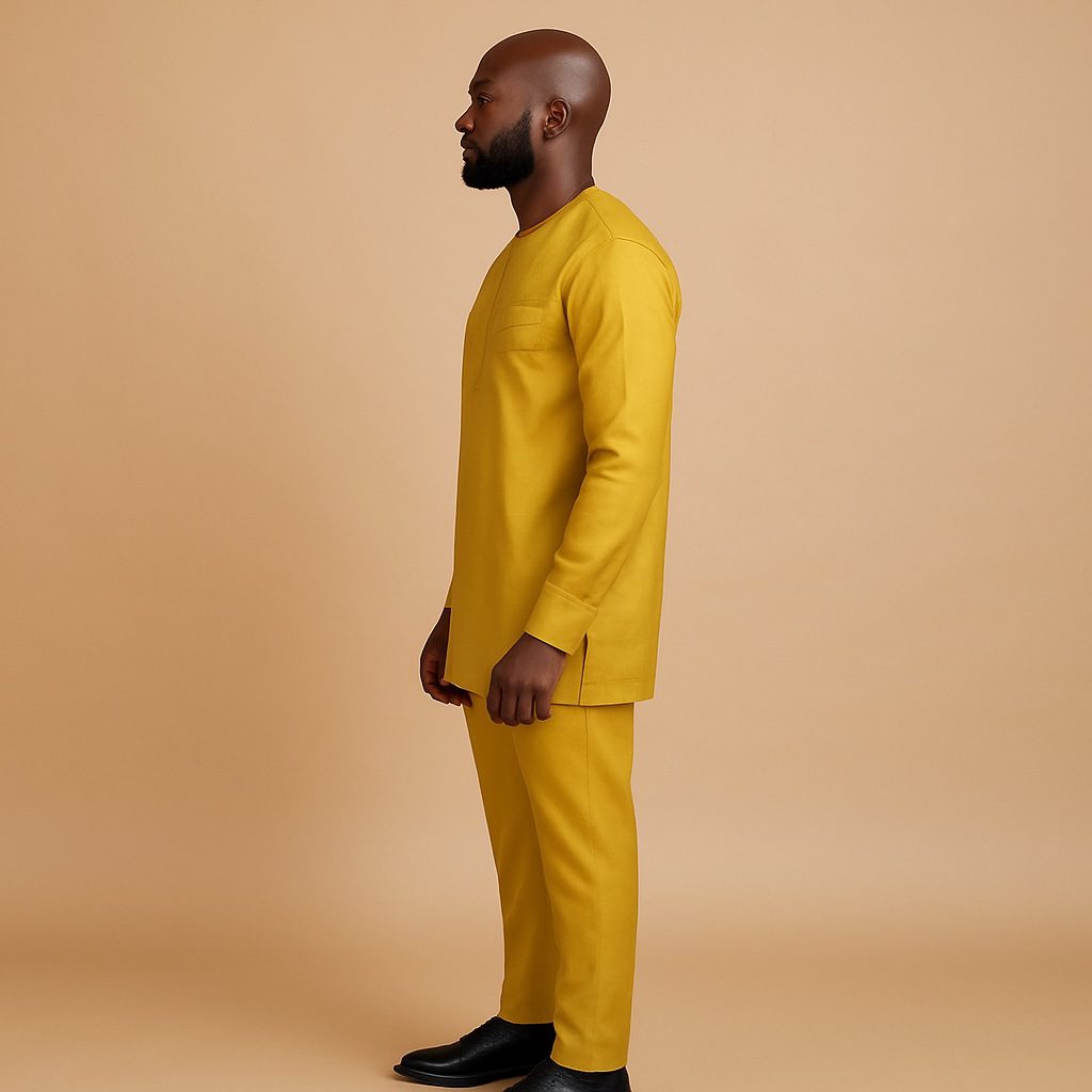 Men’s Embroidered Traditional Top and Trouser Set