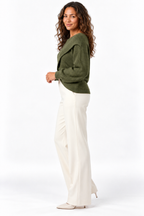 Women's Asymmetric Wrap Front Knitted Jumper