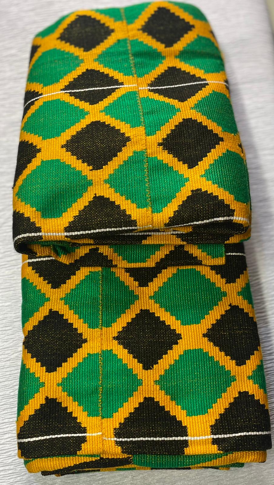 Jamaican Style Beautiful Authentic Handwoven Kente Cloth