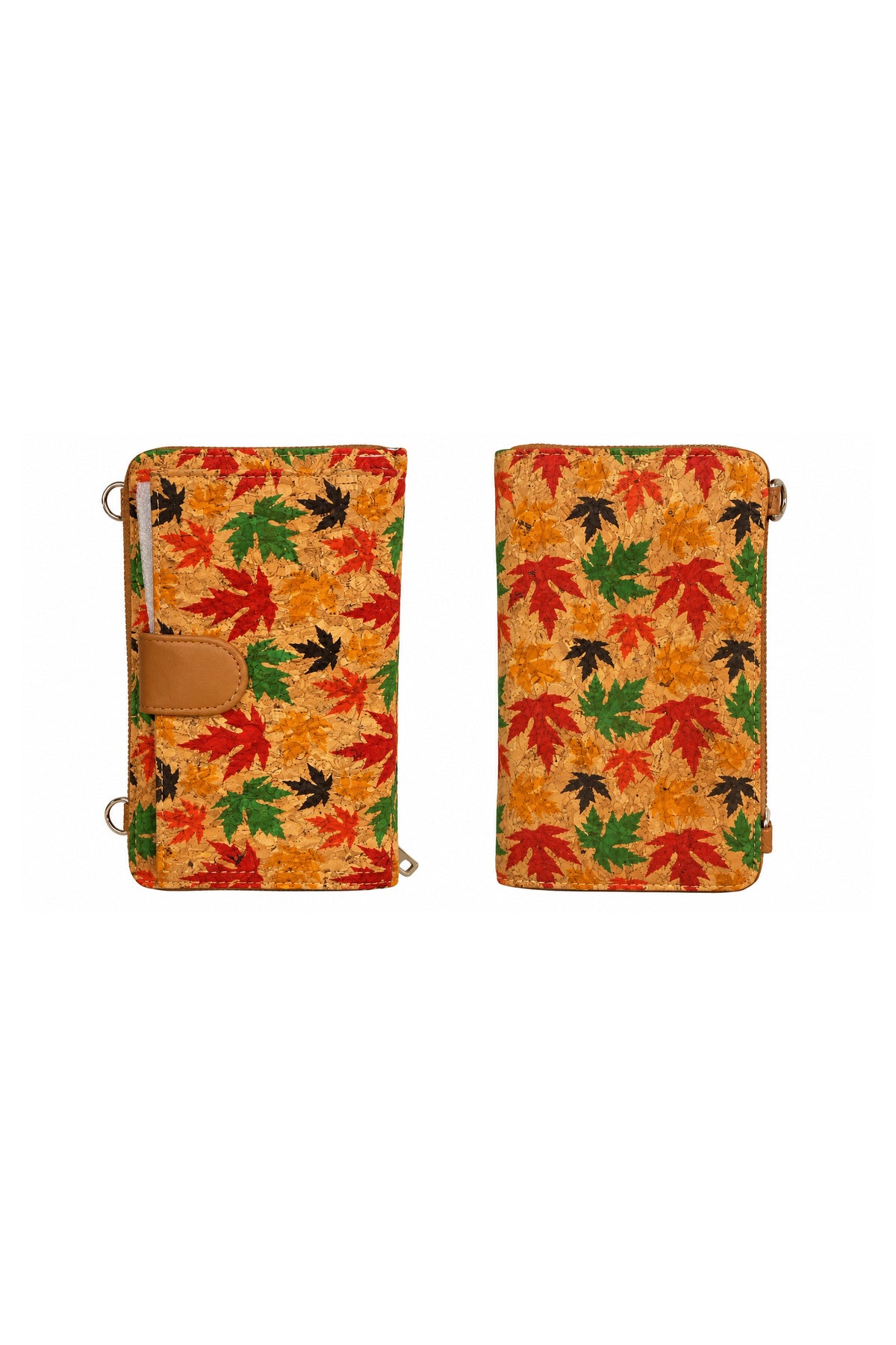 Cork Crossbody Phone Wallet and Purse multi design collection front view