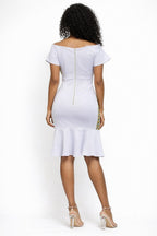 Women’s White Ankara Mermaid Midi Dress