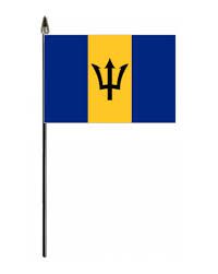 Barbados Miniature Hand Flag