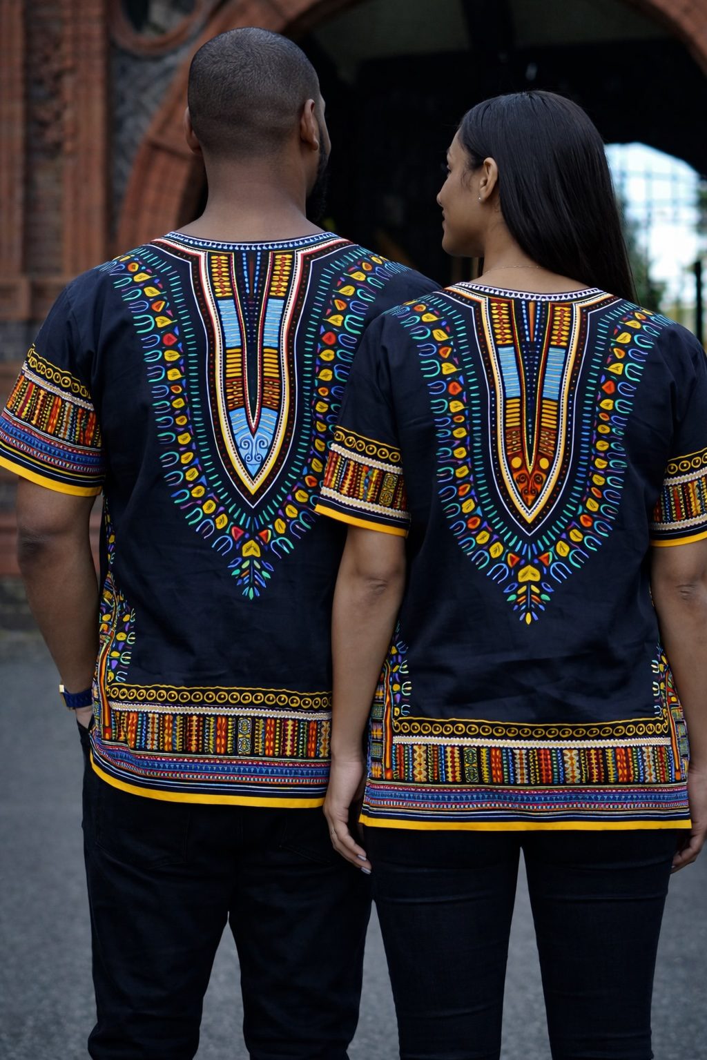 Black Unisex Dashiki Shirt