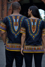 Black Unisex Dashiki Shirt