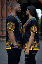 Black Unisex Dashiki Shirt