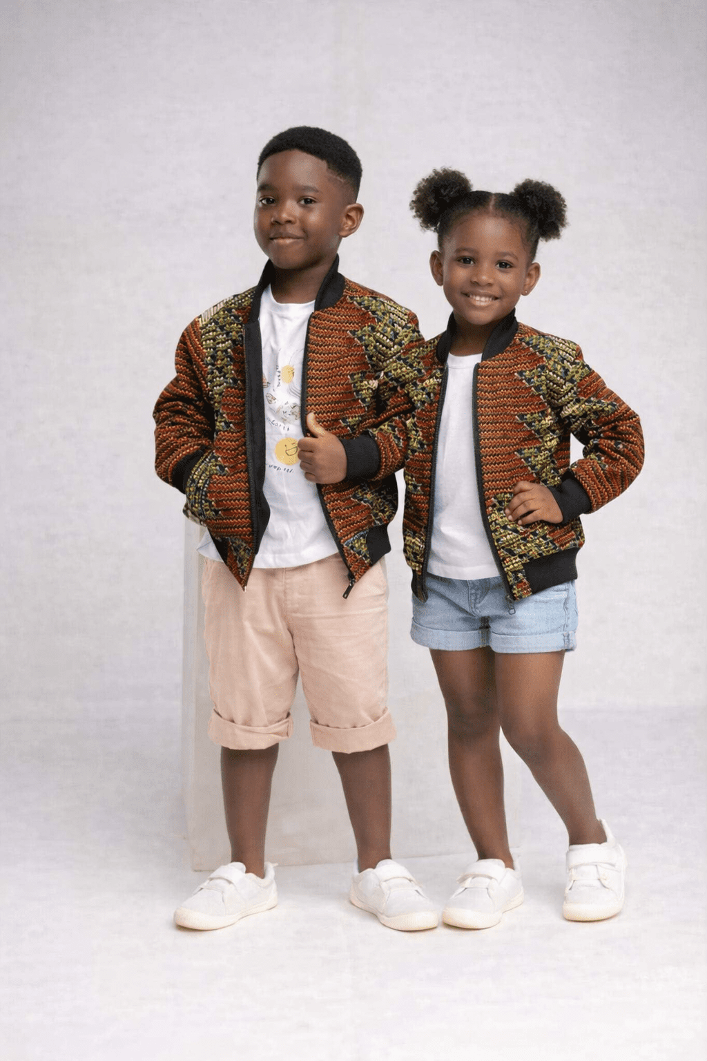 Kids Unisex Bomber Jacket in African Print Bomber Jacket