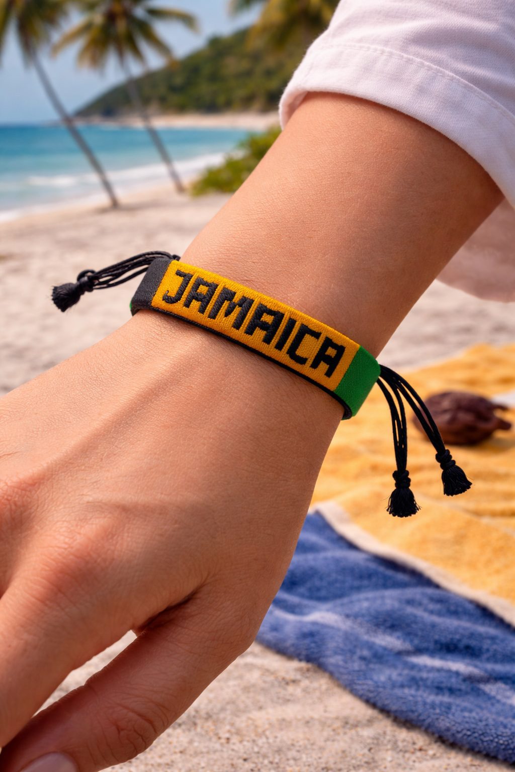 Country Name Flag Woven Bracelet