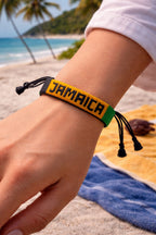 Country Name Flag Woven Bracelet