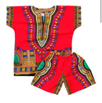 Vibrant and Traditional Children's Dashiki Set