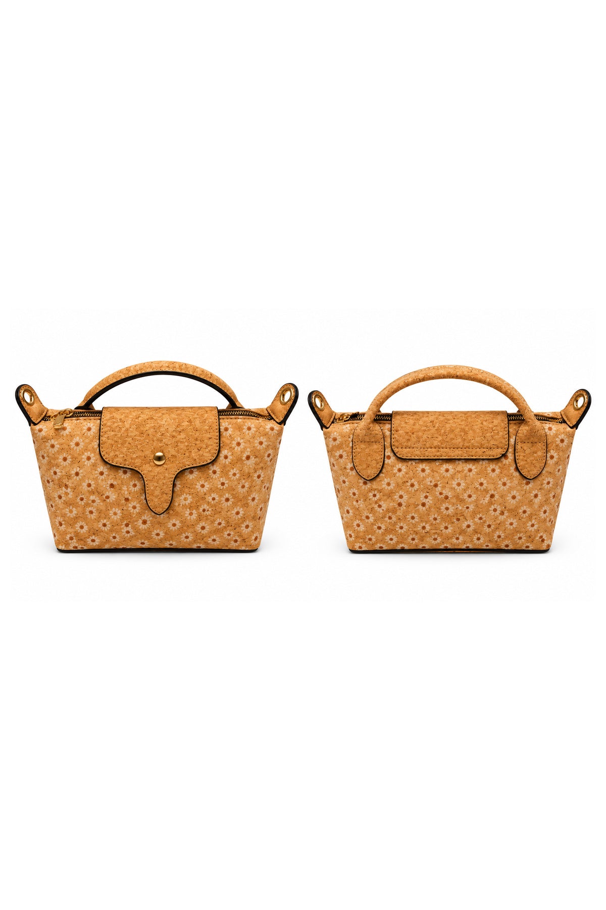 Printed Cork Mini Handbag – Top Handle & Crossbody Bag