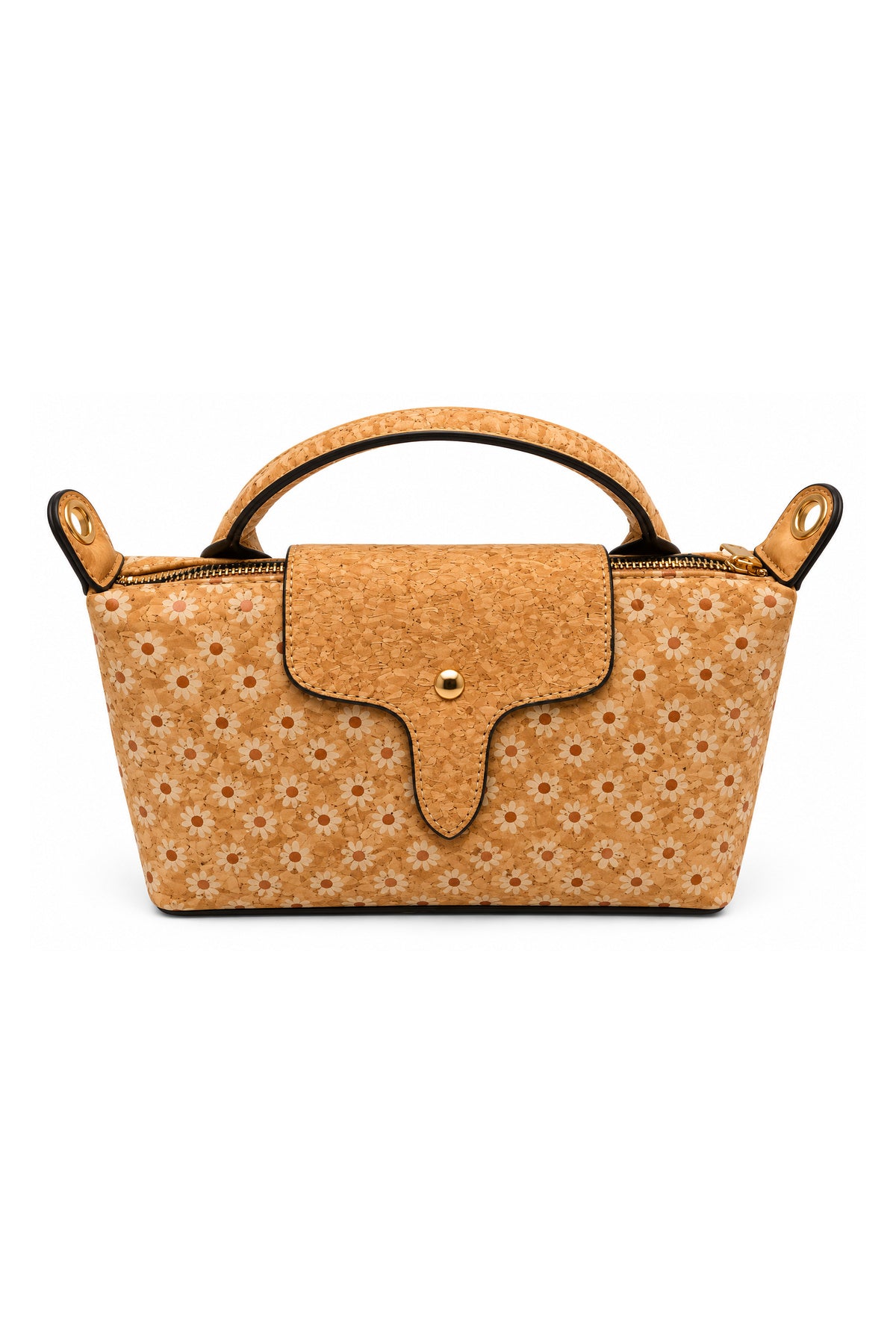 Printed Cork Mini Handbag – Top Handle & Crossbody Bag