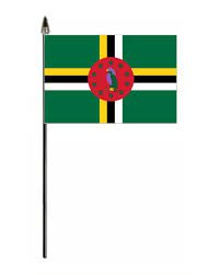 Dominica Miniature Hand Flag
