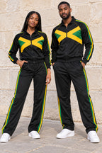 Unisex Jamaica Flag Inspired Unisex Tracksuit Set – Black, Green & Gold