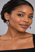 Elegant Teardrop Crystal Drop Earrings – Gold Tone Statement Jewellery – Various Colours