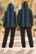 Men’s Multicolour African-Inspired Woven Hooded Jacket