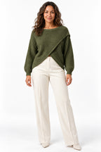 Women's Asymmetric Wrap Front Knitted Jumper