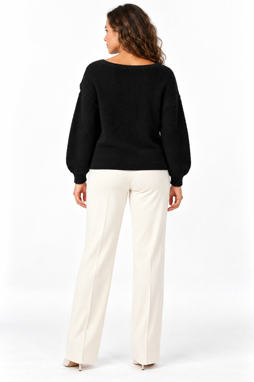 Women's Asymmetric Wrap Front Knitted Jumper