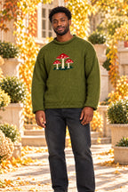 Unisex Green Mushroom Knit Jumper – Matching Couples Sweater