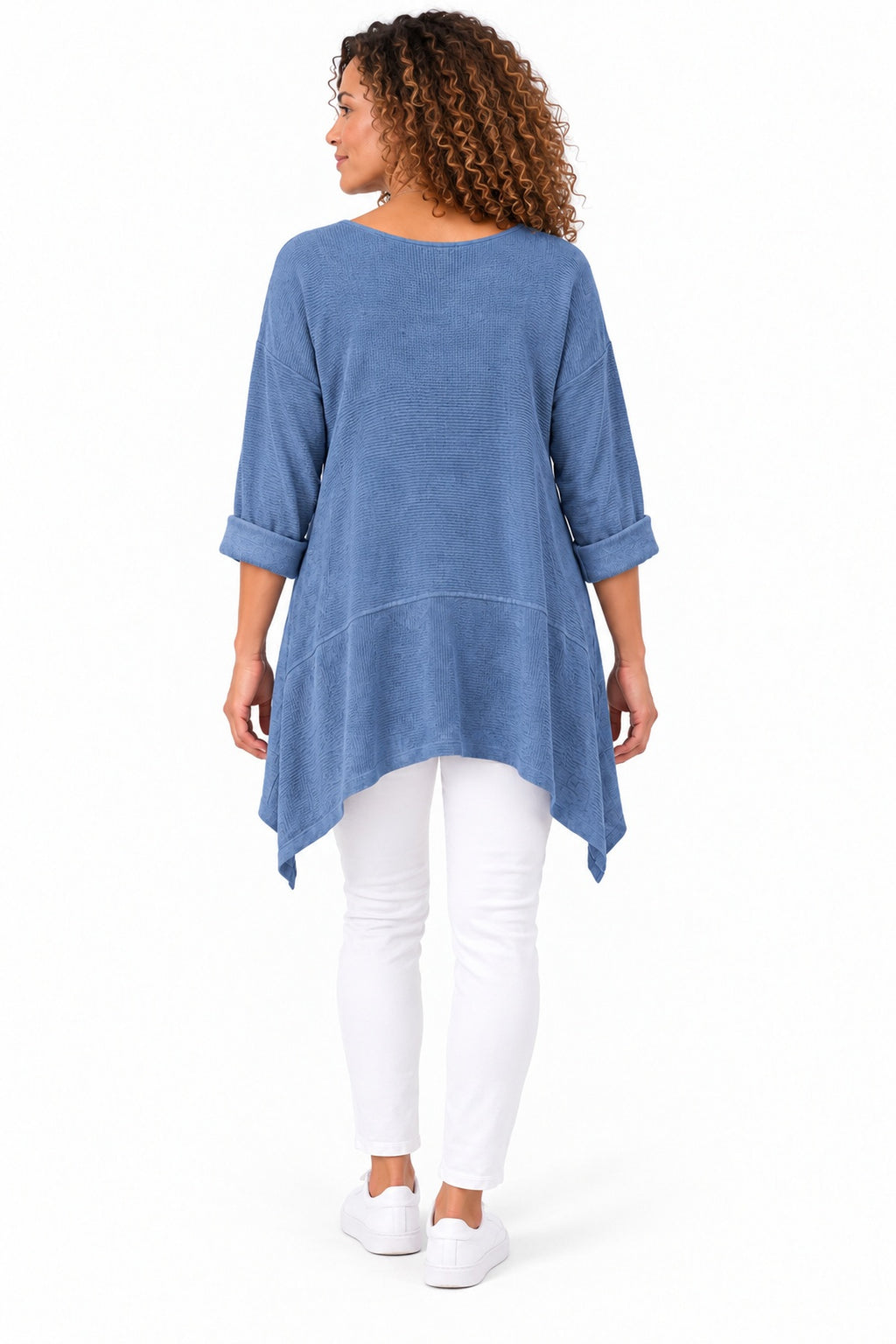Women's Oversized Tunic Top in relaxed fit with asymmetric hem