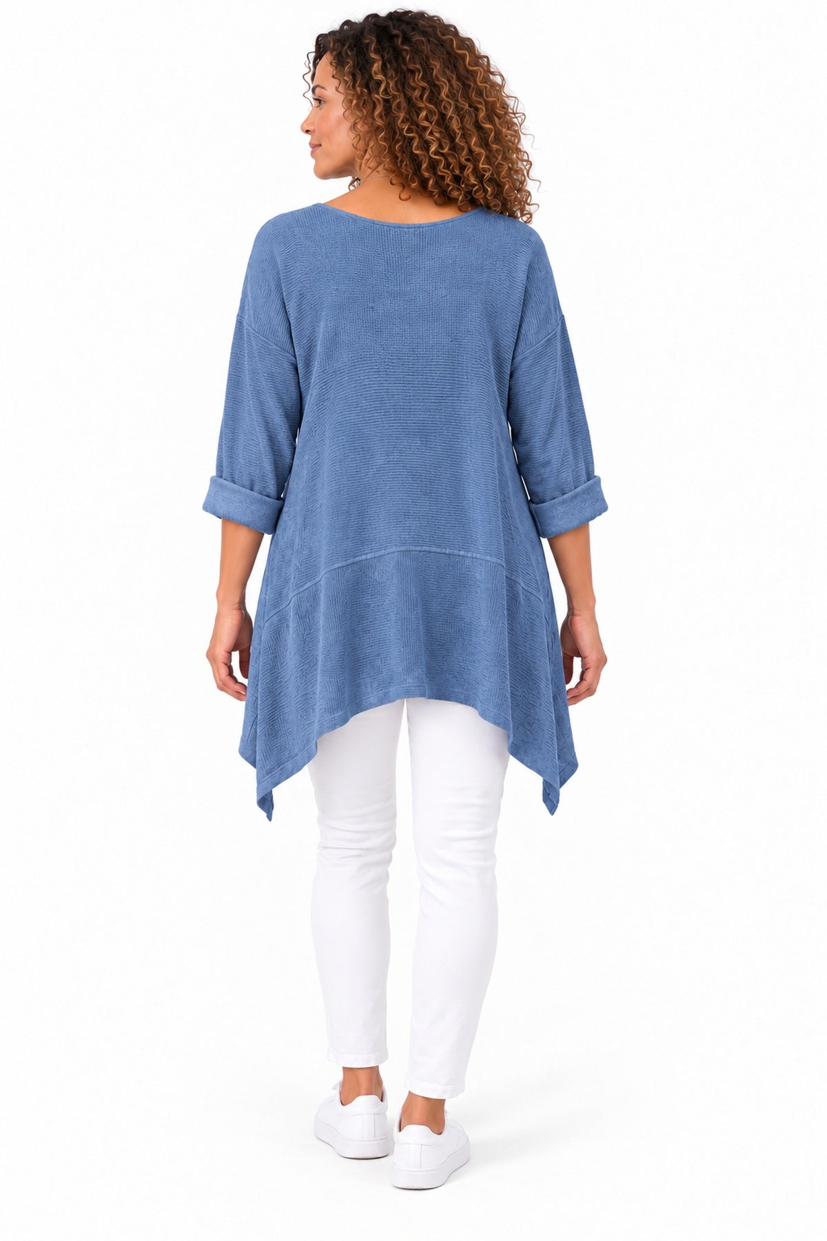 Women's Oversized Tunic Top in relaxed fit with asymmetric hem