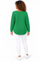 Women's Relaxed Fit Long Sleeve Textured Top – Available in Multiple Colours