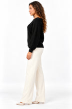 Women's Asymmetric Wrap Front Knitted Jumper