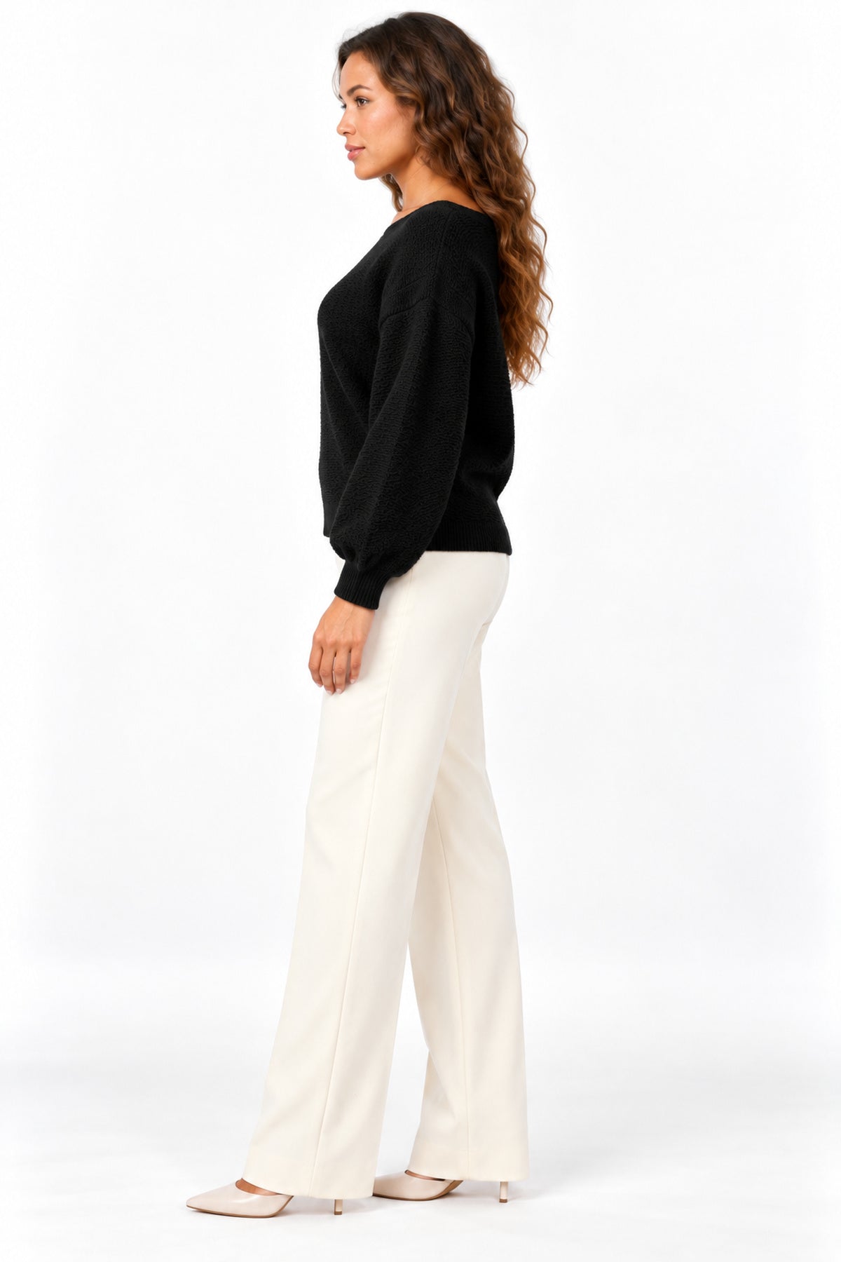 Women's Asymmetric Wrap Front Knitted Jumper