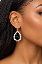 Elegant Teardrop Crystal Drop Earrings – Gold Tone Statement Jewellery – Various Colours