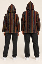 Men’s Multicolour African-Inspired Woven Hooded Jacket