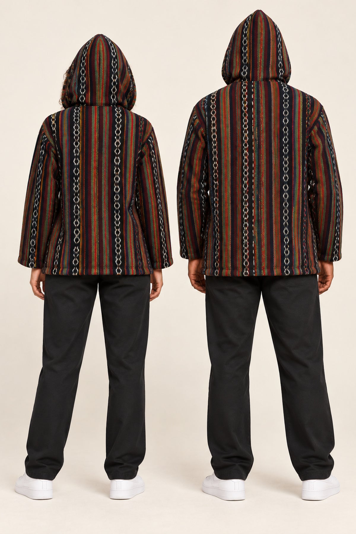 Men’s Multicolour African-Inspired Woven Hooded Jacket