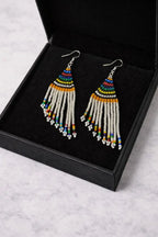 Short Tassel Kenyan Beaded Earrings