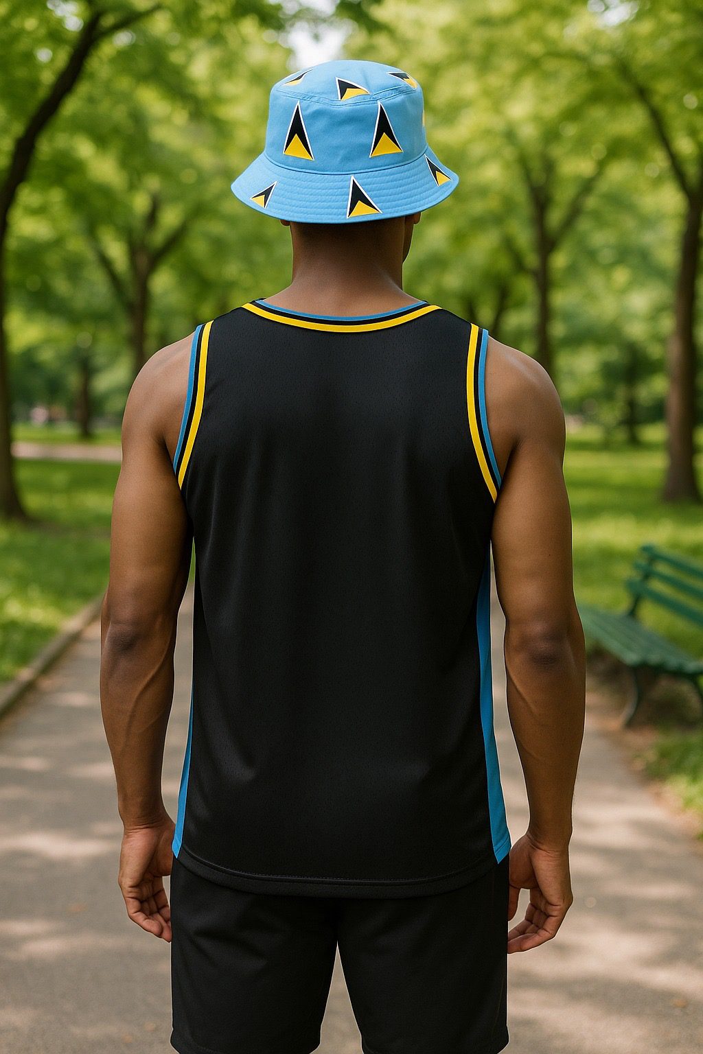 St. Lucia Flag Mesh Vest