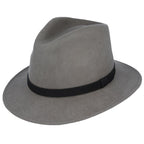Wool Fedora Hat With Leather Band