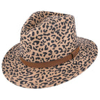 Wool Fedora Hat With Leather Band