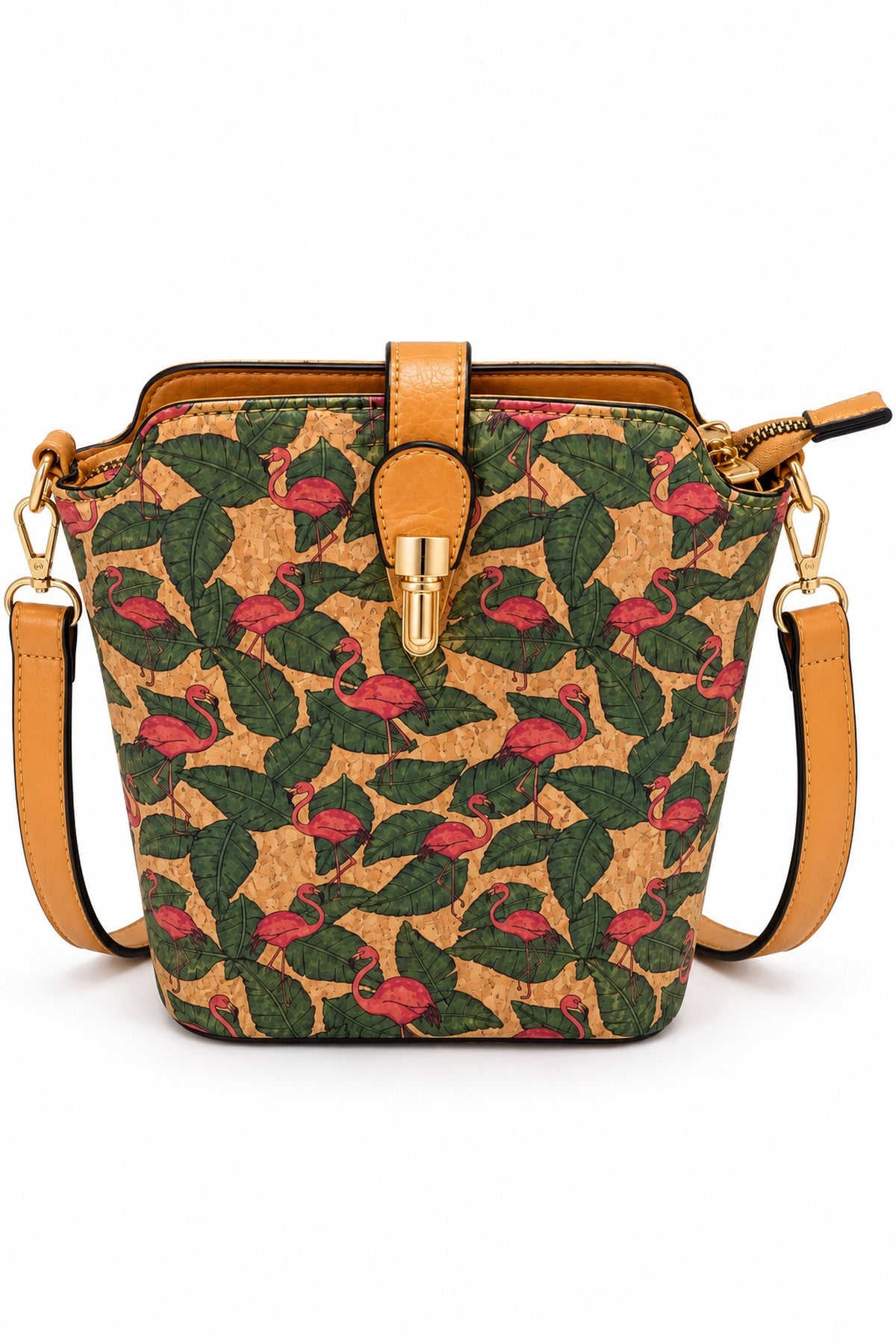Printed Cork Crossbody Bag Collection – Floral, Flamingo & Butterfly Designs