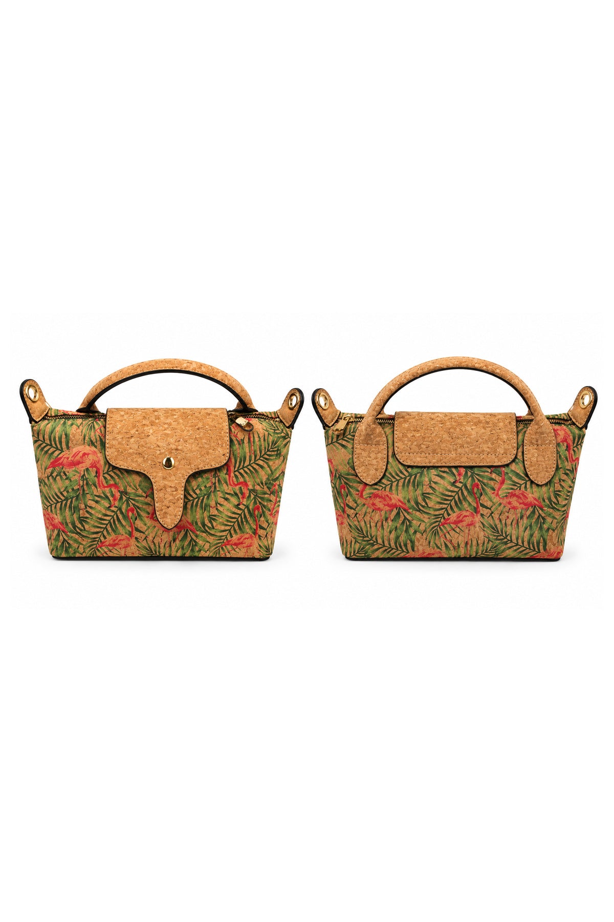 Printed Cork Mini Handbag – Top Handle & Crossbody Bag