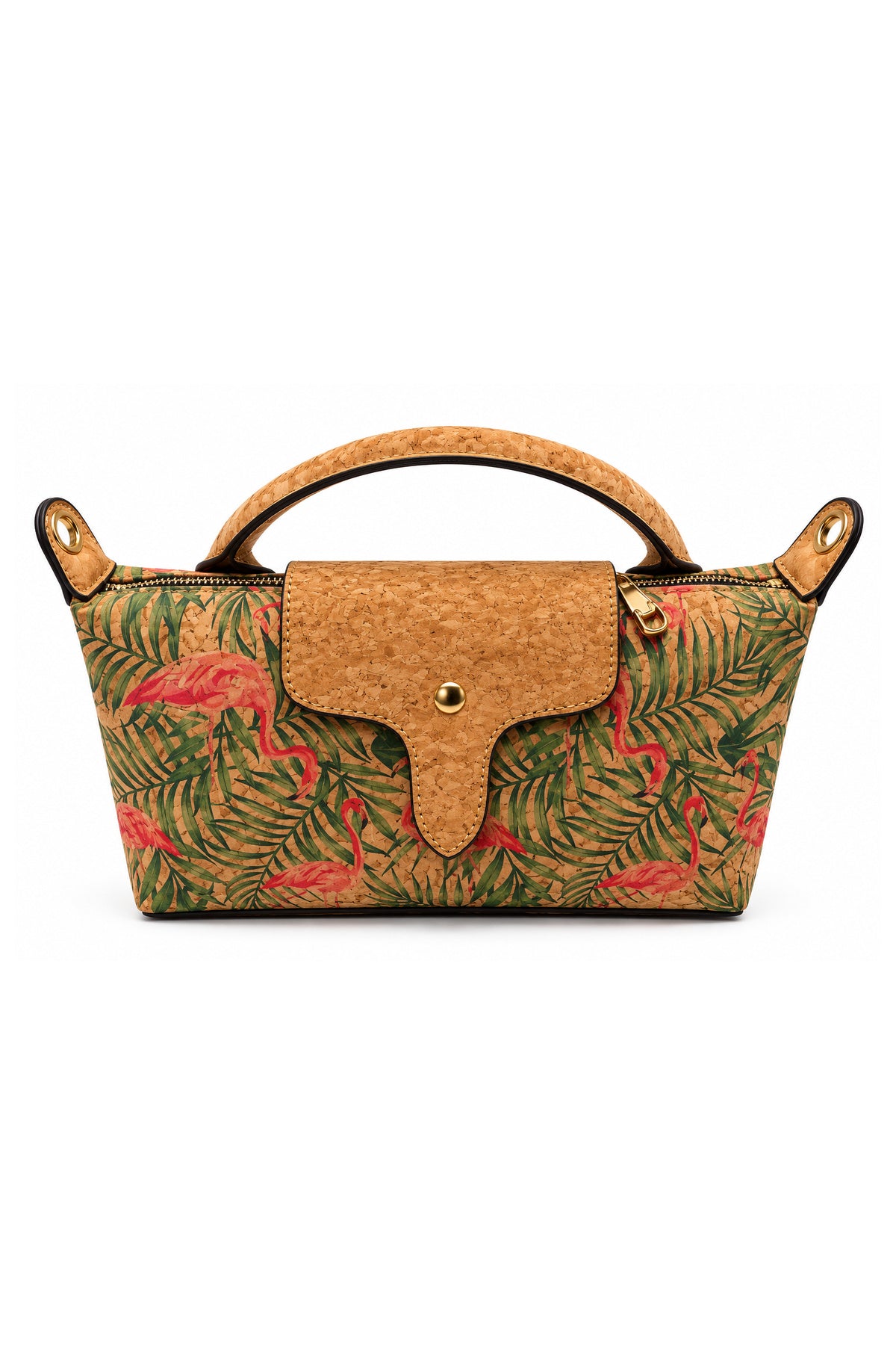 Printed Cork Mini Handbag – Top Handle & Crossbody Bag