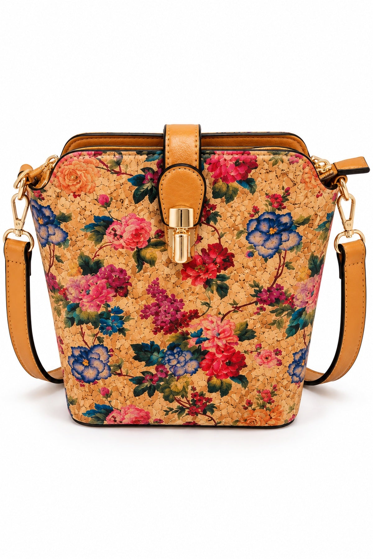 Printed Cork Crossbody Bag Collection – Floral, Flamingo & Butterfly Designs