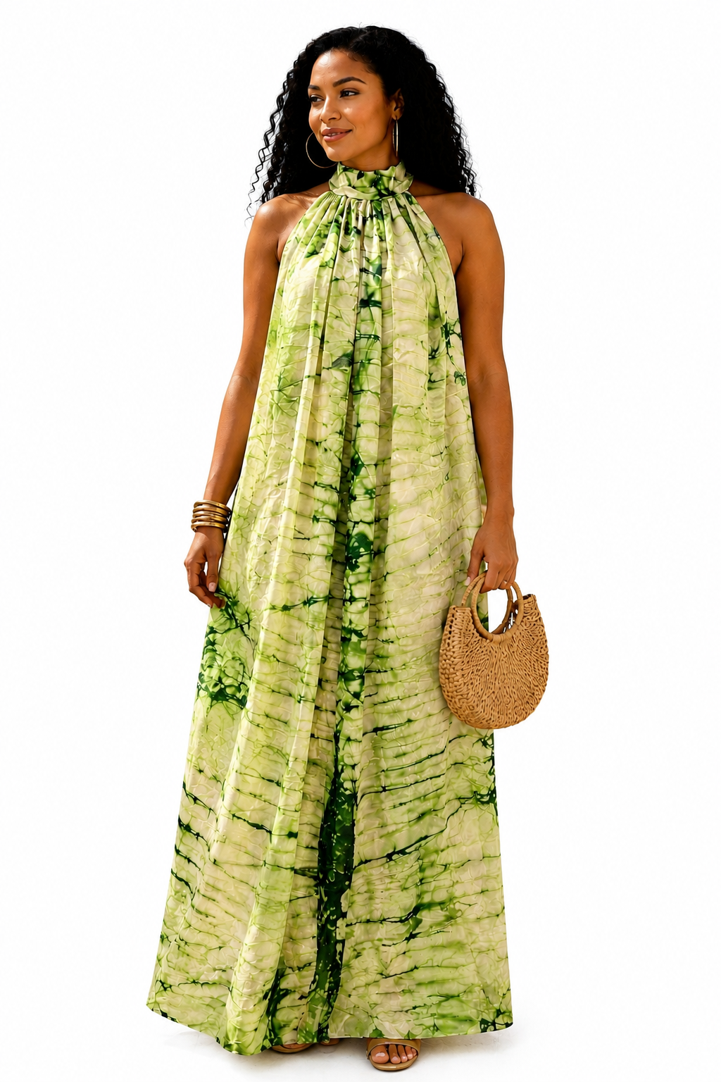 Tie-Dye Kaftan with Matching Headscarf- Sefa