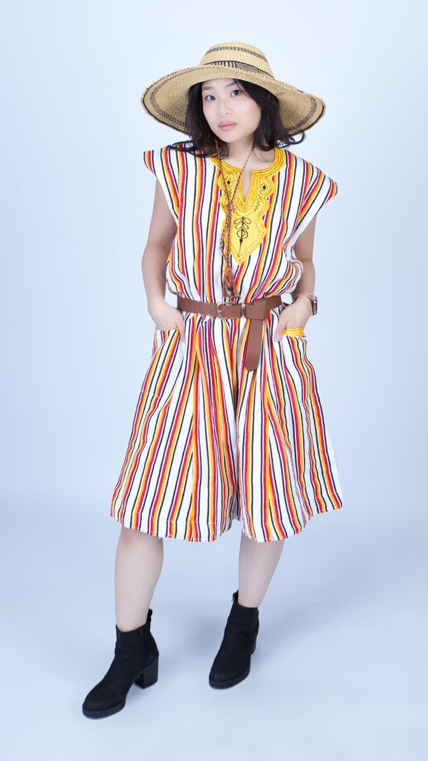 Handwoven Batakari Dress with Embroidery