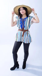 Handwoven Batakari Dress with Embroidery