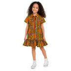 Girls Kente Print Shirt Dress – Kids African Party Dress